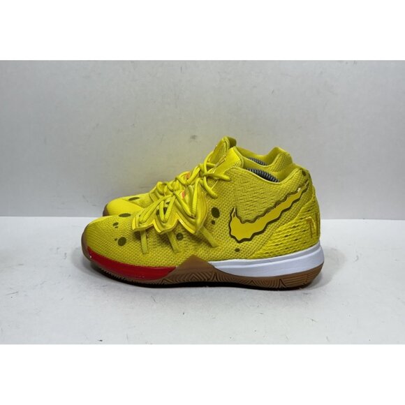 Nike Kyrie 5 x SpongeBob SquarePants Yellow Basketball Shoe Size 2.5Y - Picture 4 of 9
